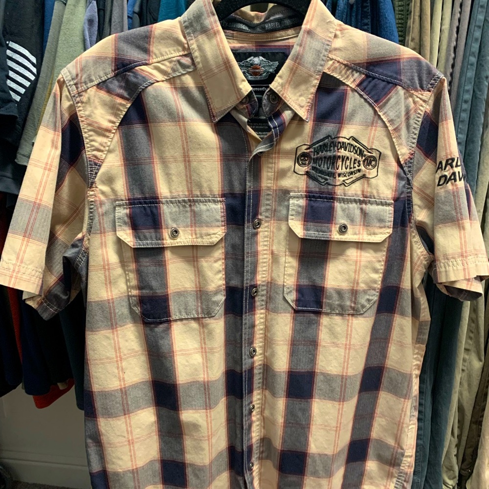 Harley Davidson Short Sleeve Button Down